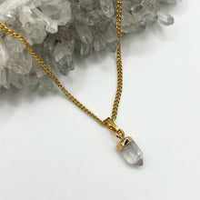 Load image into Gallery viewer, Clear quartz mini bullet necklace
