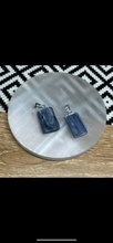 Load image into Gallery viewer, Pendant Rough Blue Kyanite Silver Plated Bail
