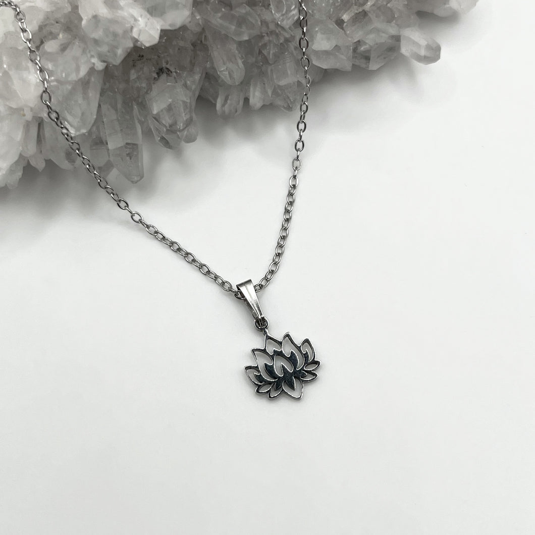 Lotus pendent necklace