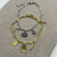 Load image into Gallery viewer, Build your own eclipse bracelet - Gold 3 charms
