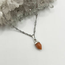 Load image into Gallery viewer, Red aventurine mini bullet necklace
