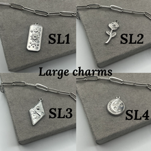 Load image into Gallery viewer, Build your own eclipse necklace - Silver 5 charms
